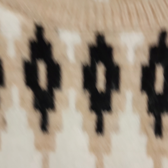 Frye Cream and Brown Geometric Women's Sweater Large - Picture 5 of 11